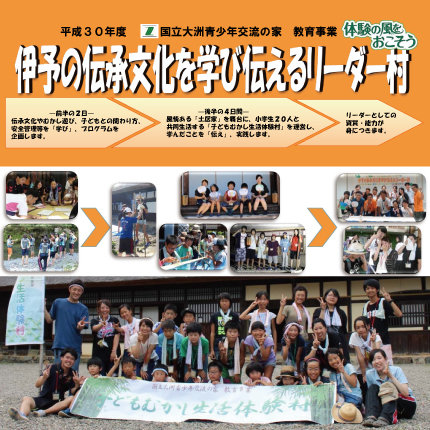 伊予の伝承文化を学び伝えるリーダー村 １３年目 イベント 独立行政法人国立青少年教育振興機構 国立大洲青少年交流の家